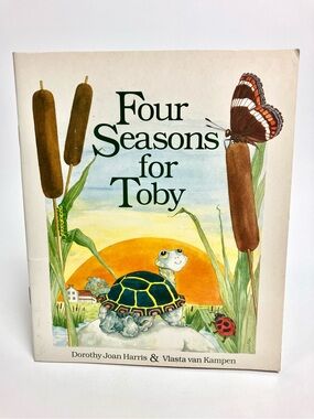 80s Vintage Children's Book Four Seasons for Toby 1987 Turtle Nature Educational